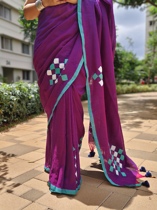 Jamuni Patchwork Soft Cotton Saree