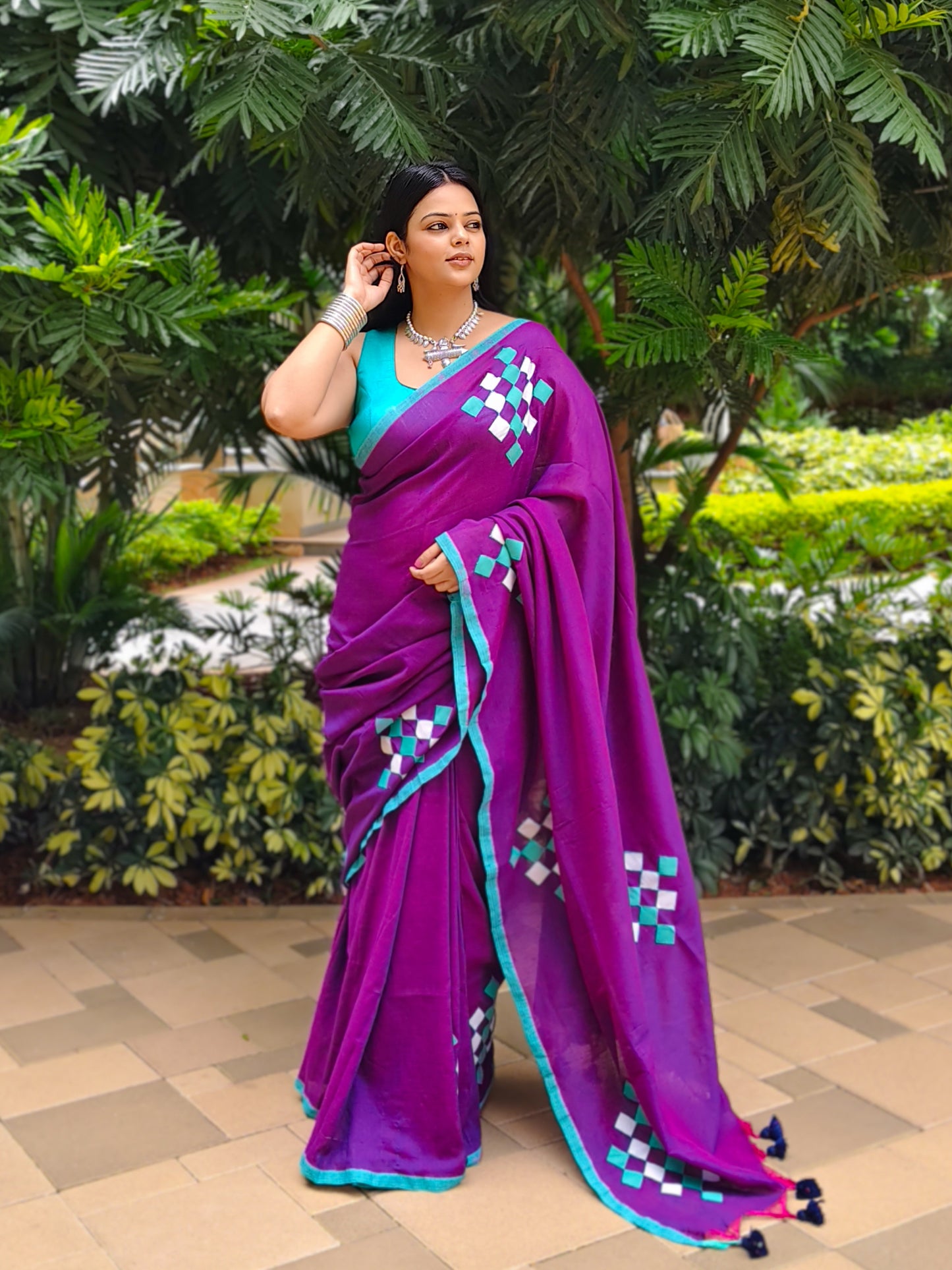Jamuni Patchwork Soft Cotton Saree