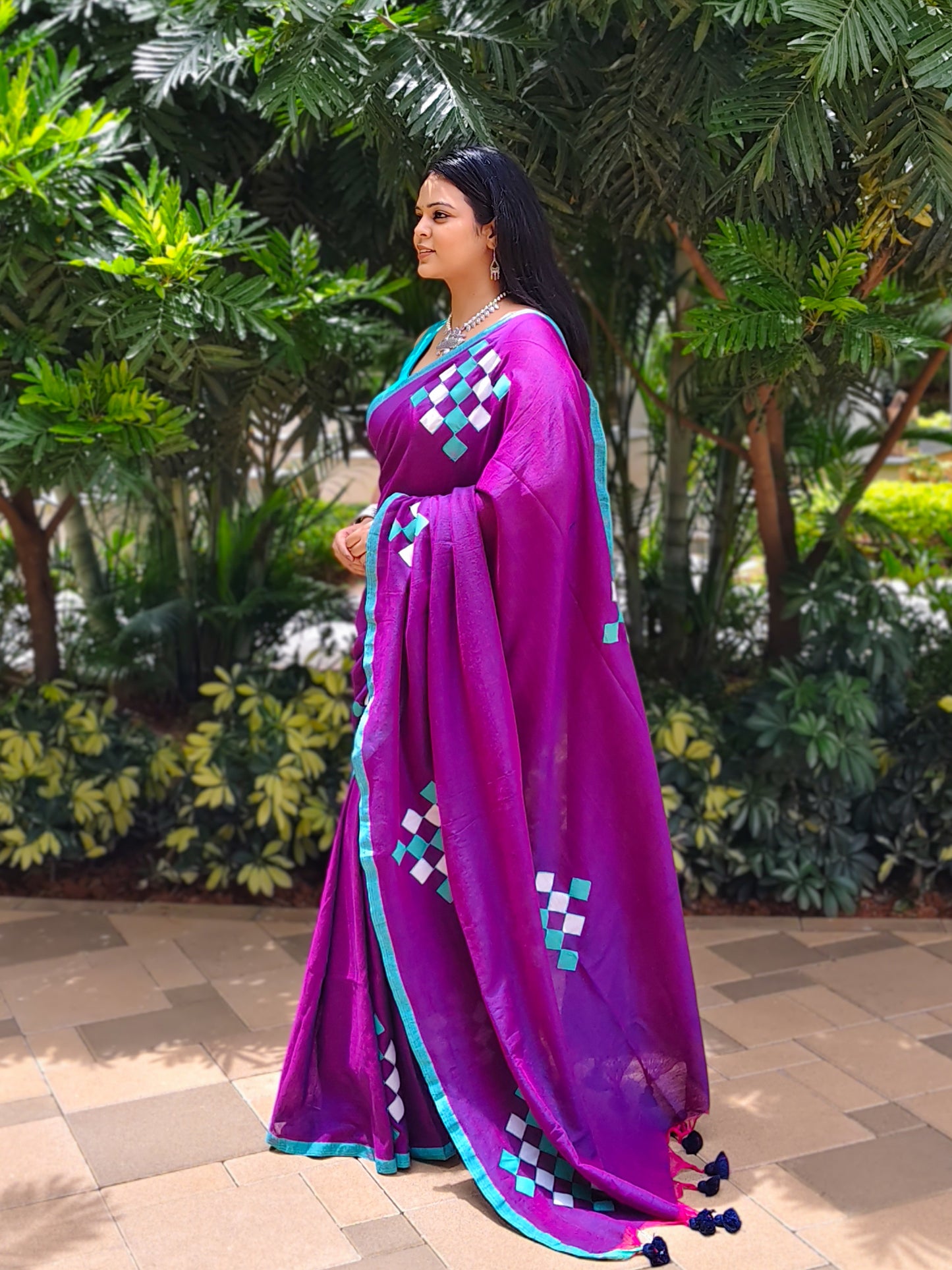 Jamuni Patchwork Soft Cotton Saree