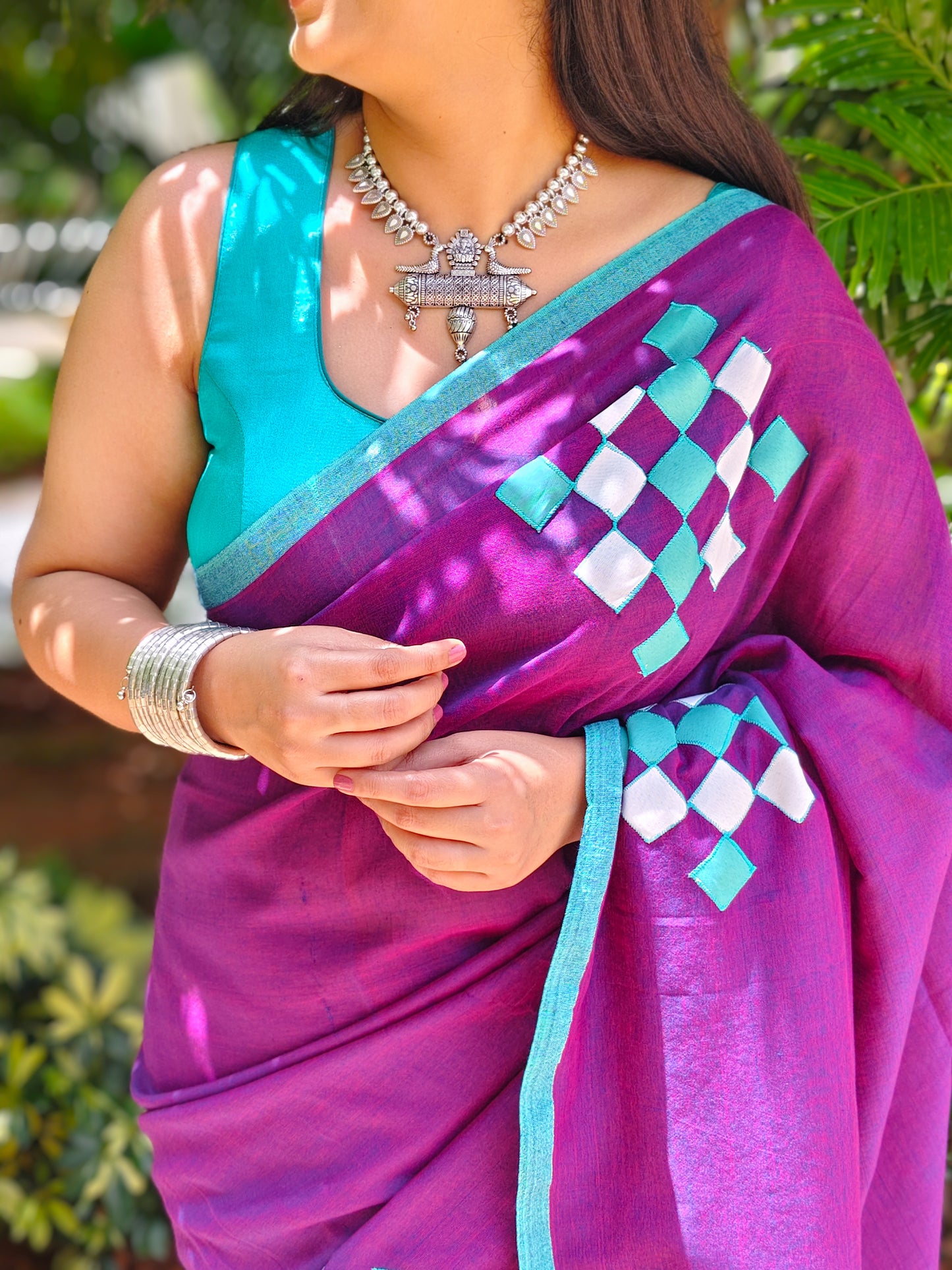 Jamuni Patchwork Soft Cotton Saree